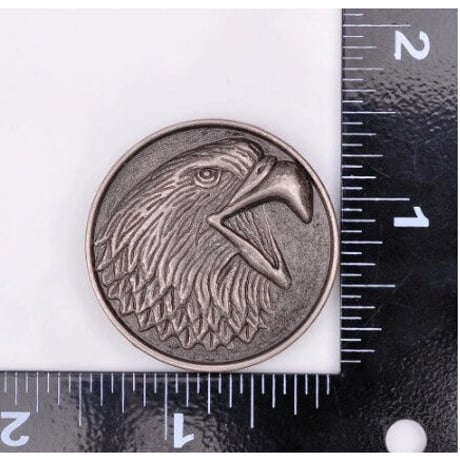 レザークラフト10個セット 30mm アンティーク シルバー イーグル 革細工 コンチョ リベット