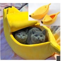 【Sサイズ】ペット 猫 犬  ベッド バナナ ベッドハウス