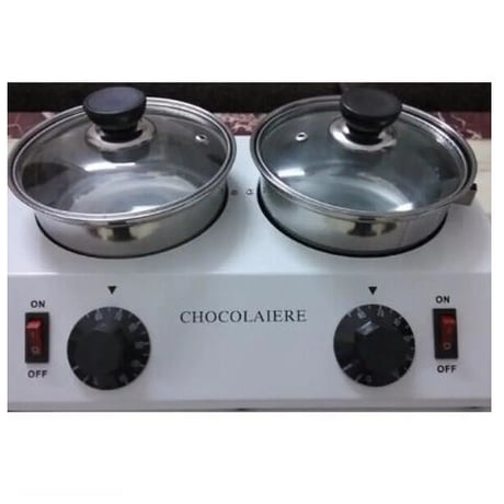 バレンタイン チョコレート プロ・テンパリング マシーン 自動温度調整 2口 メルティングポット 製菓器具