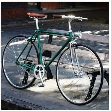 レトロスチール ピストバイク セット クルーザースタイル 西海岸風 48cm 52cmトラックバイク700C