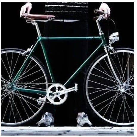 レトロスチール ピストバイク セット クルーザースタイル 西海岸風 48cm 52cmトラックバイク700C