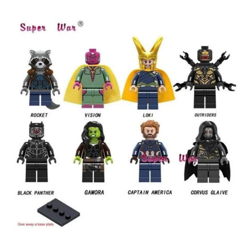 LEGO風 レゴ互換 アベンジャーズ 8体セット 15パターンから選択