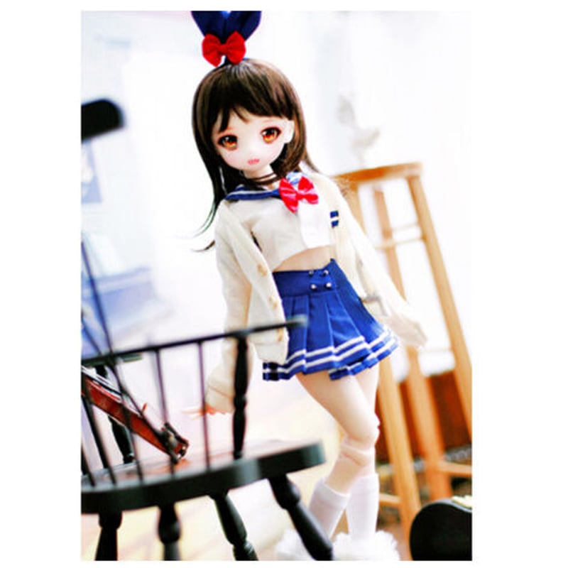 球体関節人形 BJD 1/4 セーラー服 フルセット 本体＋眼球＋服＋靴＋