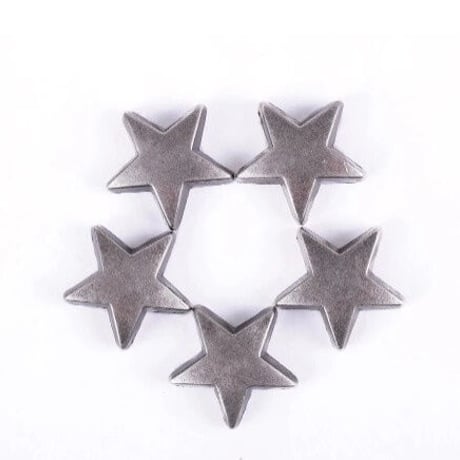 レザークラフト 30個セット スター メタル リベット スタッズ 5/8 (15 mm) 革 財布 ベルト コンチョ