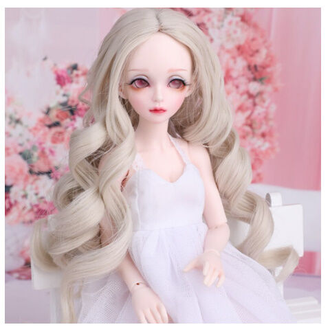 球体関節人形 BJD 1/4 フルセット 美女 巻き髪 本体＋眼球＋服＋靴＋