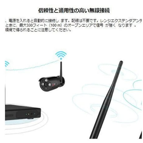 ワイヤレスCCTVシステム カメラ８台セット 1080p 8ch NVRキット HD カメラ wifiホームセキュリティ ナイトビジョン ビデオ監視キット カラー２色展開