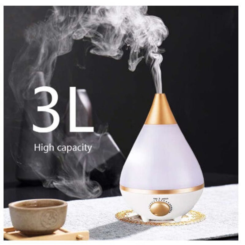 超音波加湿器 3L 大容量 壺型 アロマ 机 アロマ アロマディフューザー