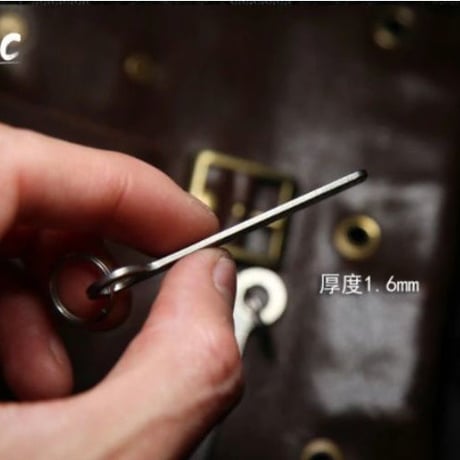 A207 TC4 チタニウム 合金 ミニ 定規 キーホルダー
