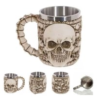 ビールジョッキ マグカップ ステンレス がいこつ ドラゴン 龍 バイキング 保冷 保温 おしゃれ食器 高級装飾 贈り物