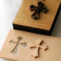 レザークラフト ラテン クロス 十字架 カッター ハンド パンチツール