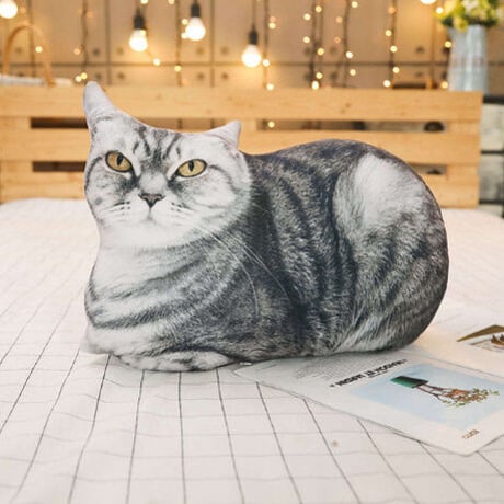 BABIQU 猫 抱き枕 クッション 50cm 横になってる ぬいぐるみ ソフト グッズ 柔らかい 動物 かわいい プレゼントにも 選べる2種類★