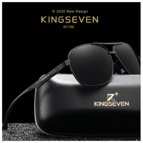【N7188】 KINGSEVEN 2020 メンズ 偏光サングラス UV400 ポラロイド 高品質アルミニウムフレーム 海外トップブランド 高級 軽量 モデル【選べる3色】