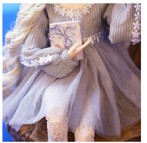 銀髪の美少女】 BJD フルセット 1/3 60cm 球体関節人形 本体＋眼球＋