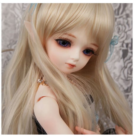 球体関節人形 美しい 1/4 本体＋眼球＋メイクアップ済み BJD カスタムドール 欧風 美少女 可愛い ホワイト ノーマル 選べる2色