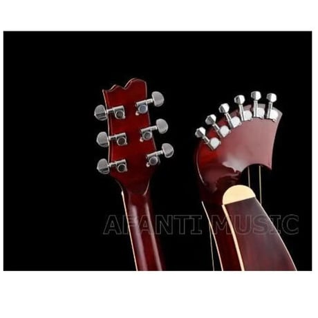 インパクト抜群！ハープギター アコースティック スプルーストップ サペリバック&サイド ローズウッド指板 afanti 楽器