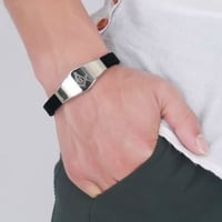 シリカゲル チタン鋼  フリーメイソン ロゴブレスレット
