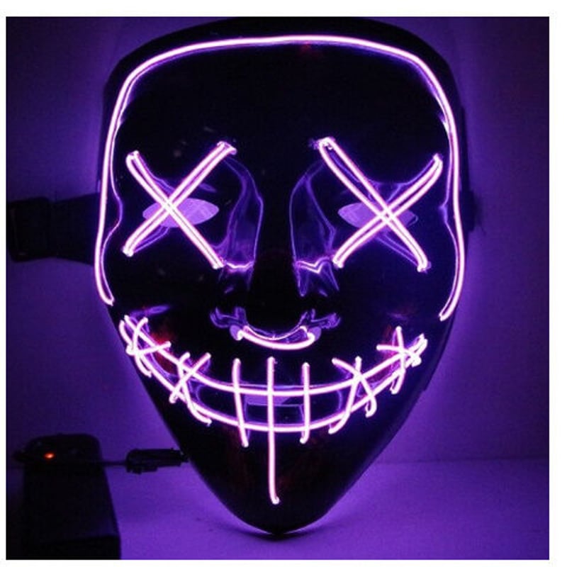 光るマスク ハロウィン LEDマスク ハロウィン仮面 コントローラー付き