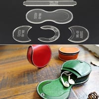レザークラフト アクリル 小物入れ パターン ステンシル テンプレート