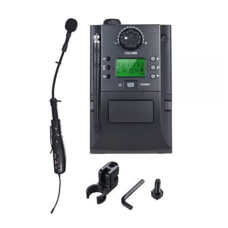 受信機と送信機を備えたポータブルUHF楽器 ワイヤレスマイクシステムサックス サックス用 32チャンネル サクソフォン