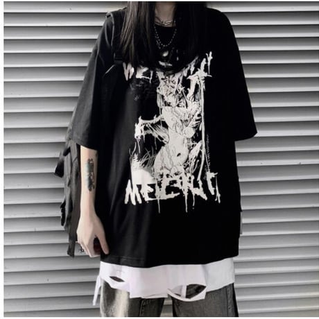 プリント 半袖 Tシャツ【二色展開】
