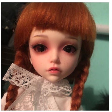 カスタムドール BJD 本体+眼球+メイクアップ済 球体関節人形 女の子 そばかす 幼SDサイズ 1/6 ノーマルスキン