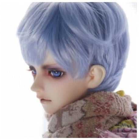BJD ウィッグ ショート ヘアー 人形用 球体関節人形 カスタムドール SD DD MSD YOSD ケイスケイホワイト ピンク ブルー 選べる2サイズと3色
