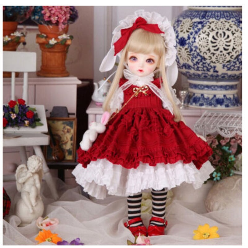 球体関節人形 BJD 1/6 フルセット 本体+眼球+服+靴+ウィッグ+