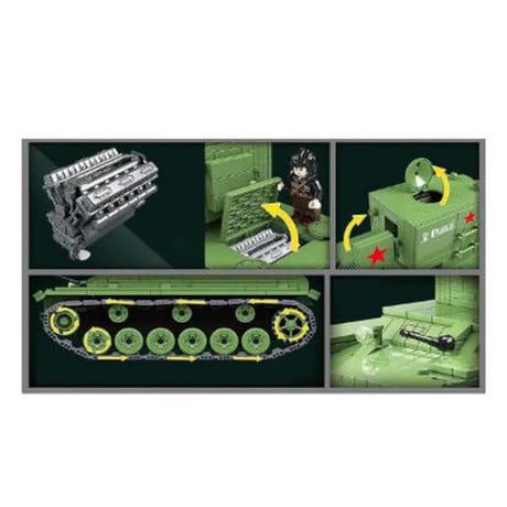 レゴ互換 ソビエト軍 818ピース 戦車 兵士 ミニフィグ パンツァー 軍事 ブロック 武器アクセサリー LEGO互換品 おもちゃ ホビー