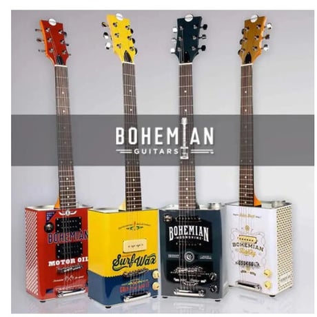 オイル缶ギター ７デザインから選択 ボヘミアンギター 高品質 ギター本体 オシャレ Bohemian Guitar