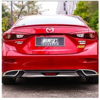 アクセラ BM系 リアハーフ エアロ ディフューザー マフラーカッター リアバンパー 2014-2016 カーアクセサリー