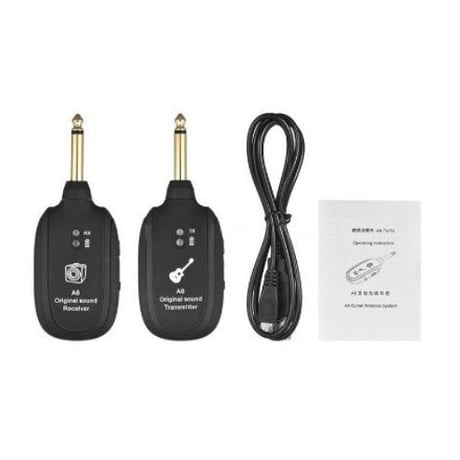 レシーバ 内蔵 充電式 UHF ギター ワイヤレス システム トランス ミッタ