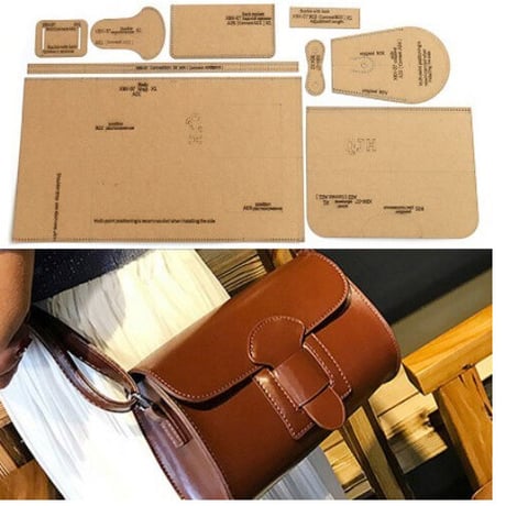 レザークラフト DIY クラフト紙 テンプレート  ショルダーバッグ クロスボディバッグ パターン