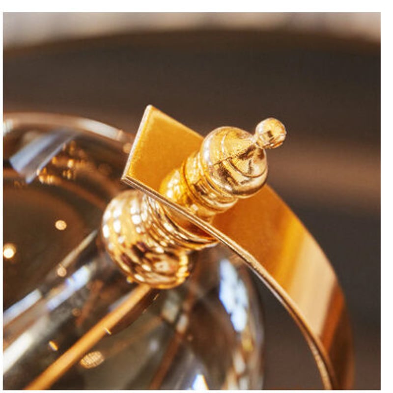 オブジェ】 置物 北欧インテリア クリスタルボール 惑星 金色 飾り