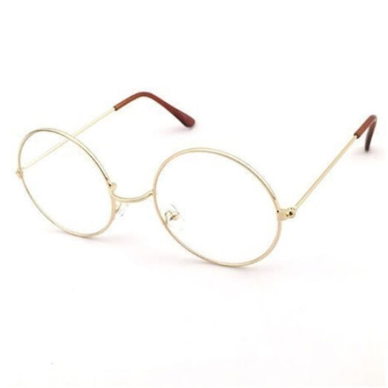 ヴィンテージ ラウンド ユニセックス メタルフレーム 眼鏡