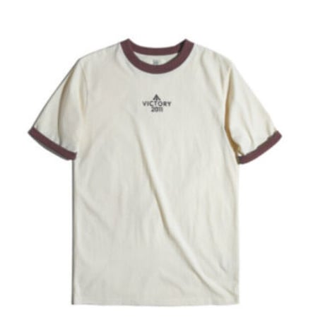 メンズ コントラスト カラー カレッジ スタイル Tシャツ【3色展開】