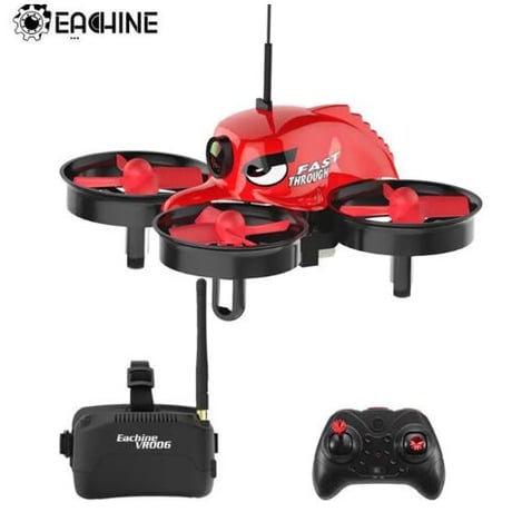 Eachine E013 ゴーグル付 Ver.] Micro FPV レーシング 5.8G 1000TVL 40CH カメラ RC クアッドコプター RTF ドローン