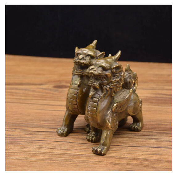 オブジェ】 置物 インテリア 風水 妖怪 中国 狛犬 ペア アンティーク