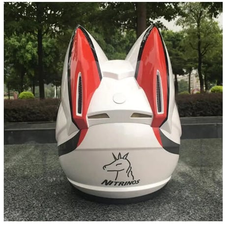 猫耳 フルフェイスヘルメット カラーサイズ選べますシールドカラー4色展開 レトロ 昭和 走り屋