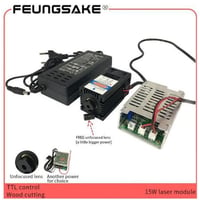 ハイパワーダイオードレーザー15W / 15000mW ブルーレーザーモジュール450nm レーザーカッター彫刻機用TTLドライバーcnc DIY