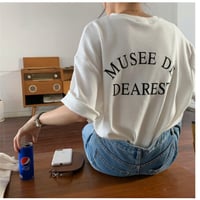 3色展開 バックプリントTシャツ 半袖 半袖Tシャツ バックシャン ロゴプリント ビッグシルエット 体型カバー ゆったり 華奢見え プルオーバー スポーティー 大人カジュアル 韓国風ファッション
