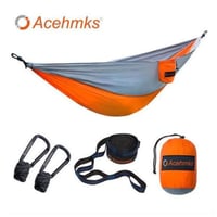 Acehmks 5色展開 ハンモック ポータブル折りたたみ パラシュートナイロン キャンプ ハンモック シングル