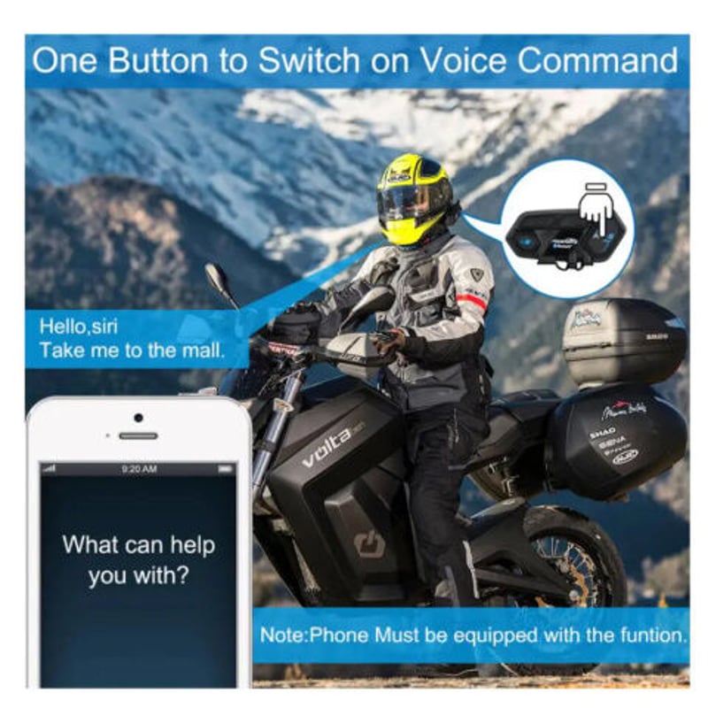 インカムバイク Bluetooth ヘッドセット 2個セット Fodsports M1-S p
