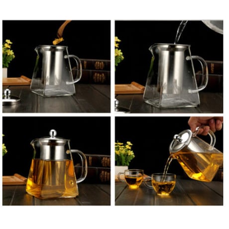 ティーポット 耐熱ガラス 洗いやすい おしゃれ お茶 紅茶 コーヒー アウトドア 550ml かわいい おしゃれなデザインで食卓を彩る