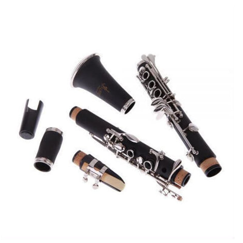 B♭キー クラリネット 木管 本体 ニッケルメッキ ケース 手袋 ソプラノ