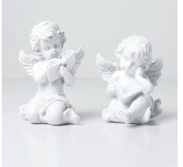 白い陶器製天使の壁掛け 白い陶器製天使の壁掛け エンジェル 天使 置物 白 妖精 天使像