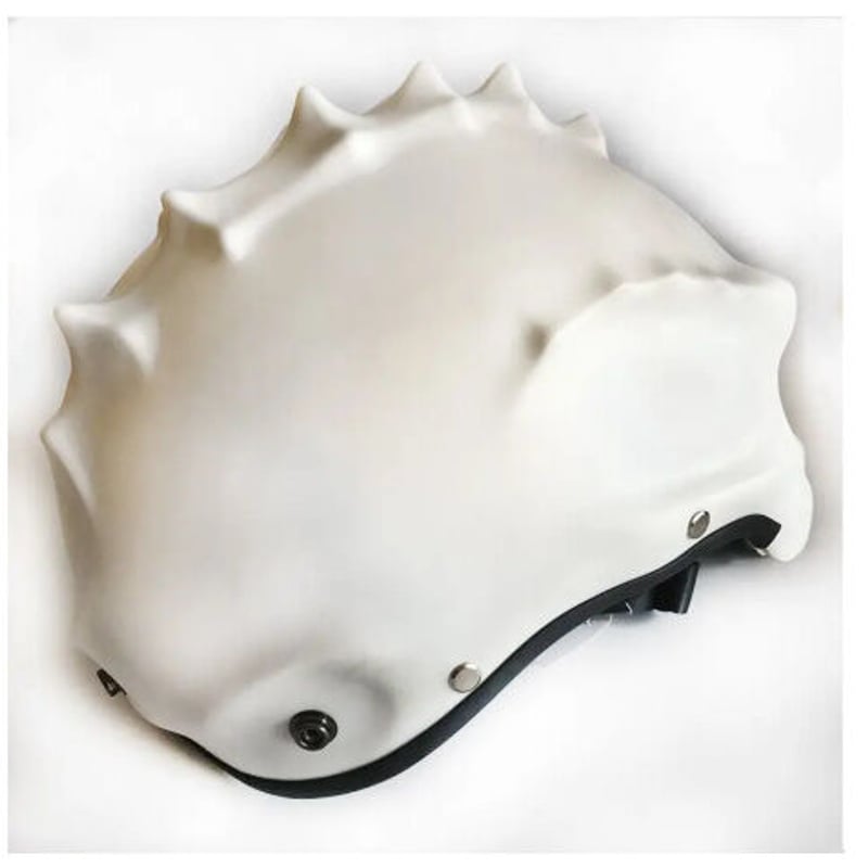 おしゃれ スカル ヘルメット 半ヘル アイボリーホワイト ジェット 半帽