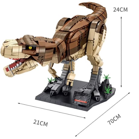 【体が動く！】 LEGO互換 恐竜 ブロック ティラノサウルス T-REX ダイナソー T-レックス