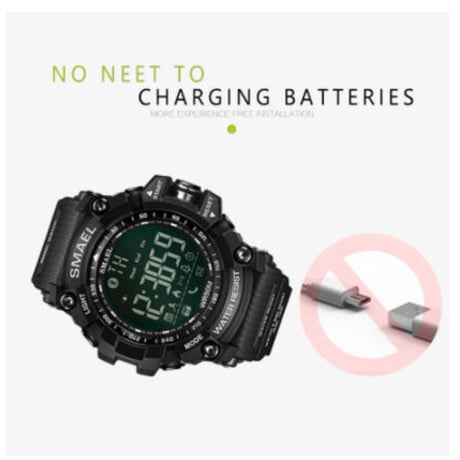 【1617B】 SMAEL Bluetooth スタイリッシュ スマートウォッチ 50m防水 便利 多機能 ブルートゥース 腕時計 LED 日付表示 【海外高級ブランド】