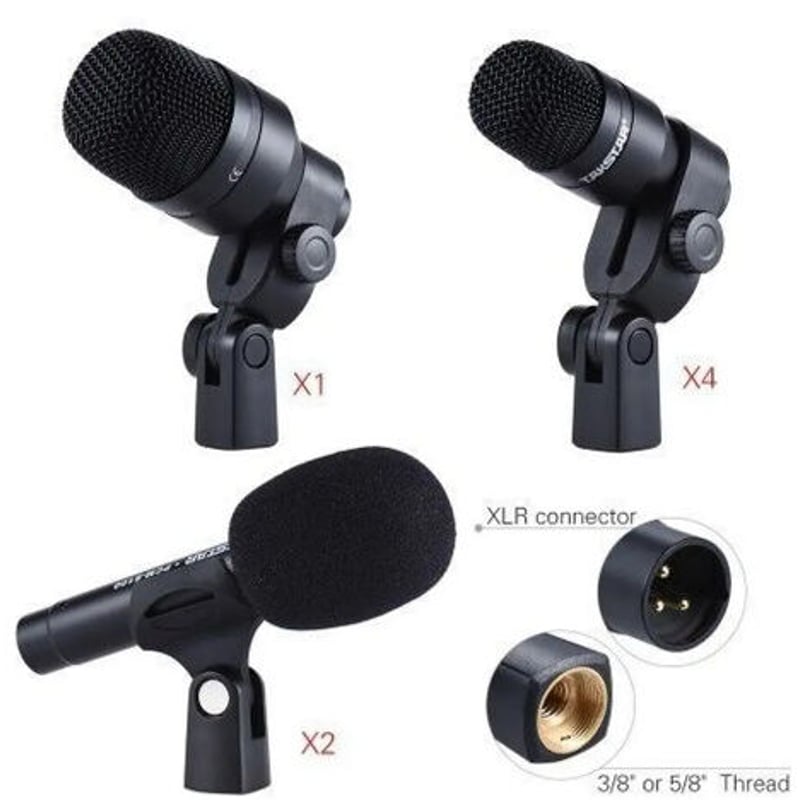 XTUGA MI7 ドラムマイクセット 7本セット 有線ドラム楽器用