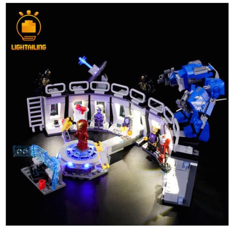 レゴ スーパー・ヒーローズ アイアンマンのホール・オブ・アーマー 76125 互換 LEDライトキット バッテリーボックス ライトアップ セット